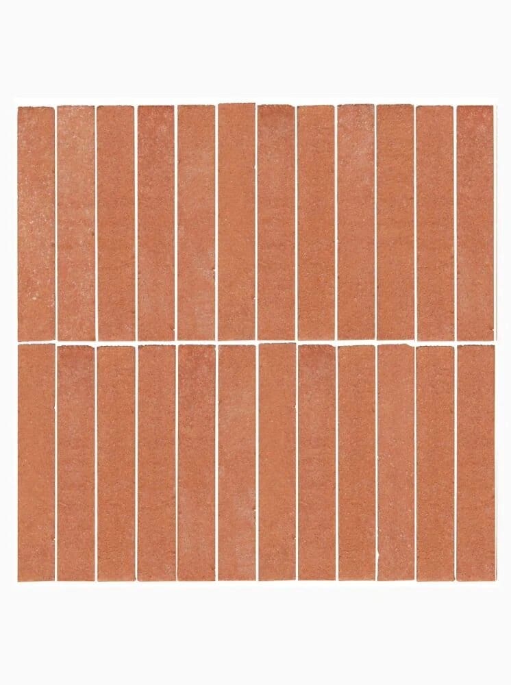 Terracotta rustic finish long thin metro tiles